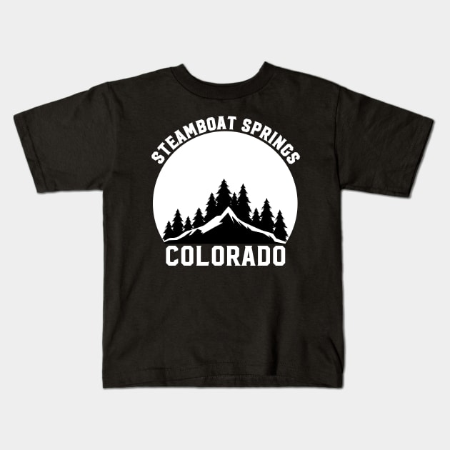 Steamboat Springs Colorado Tourist Souvenir Travel Kids T-Shirt by retroparks